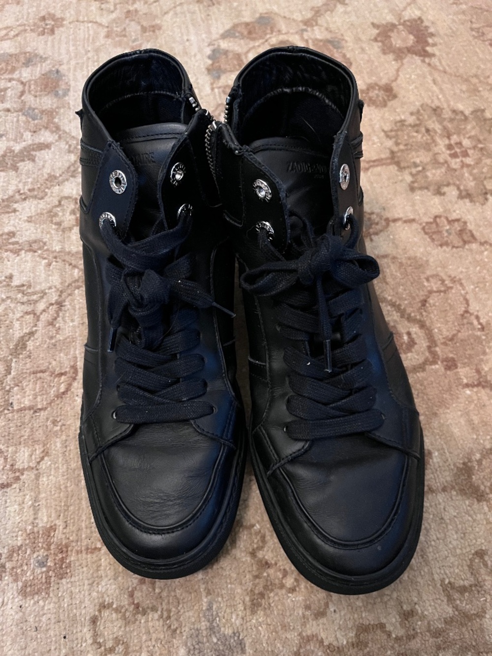 Zadig & Voltaire Hightop Leather Trainers size 39